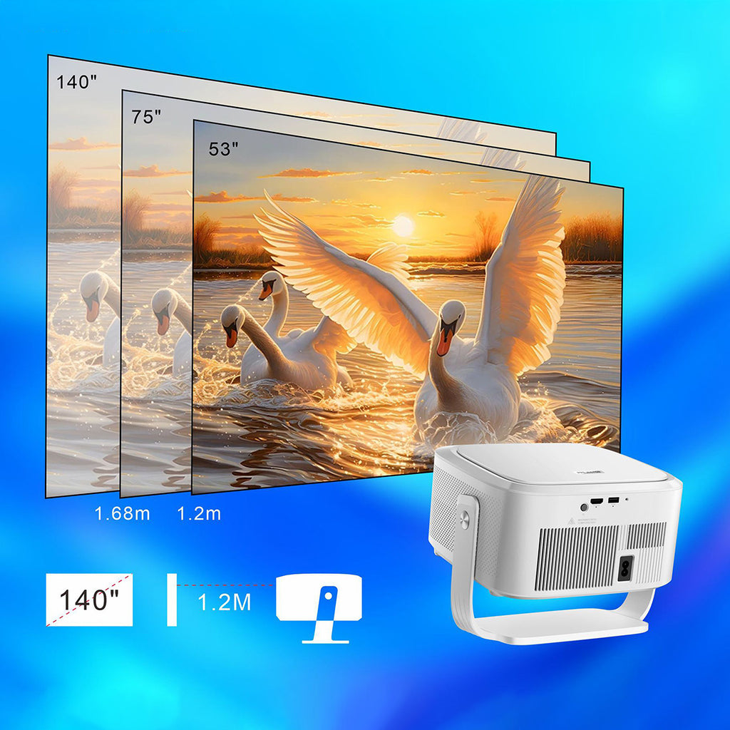 Mini-projecteur portable Android 14 avec Wi-Fi, Full HD, 4K et 8K pour téléphone Zenwire PrimeView IMC460 Pro