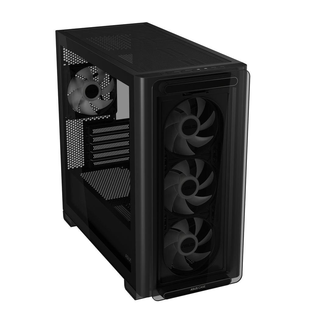 ASUS A23 PLUS TG ARGB Micro Tower, Boîtier PC, Noir