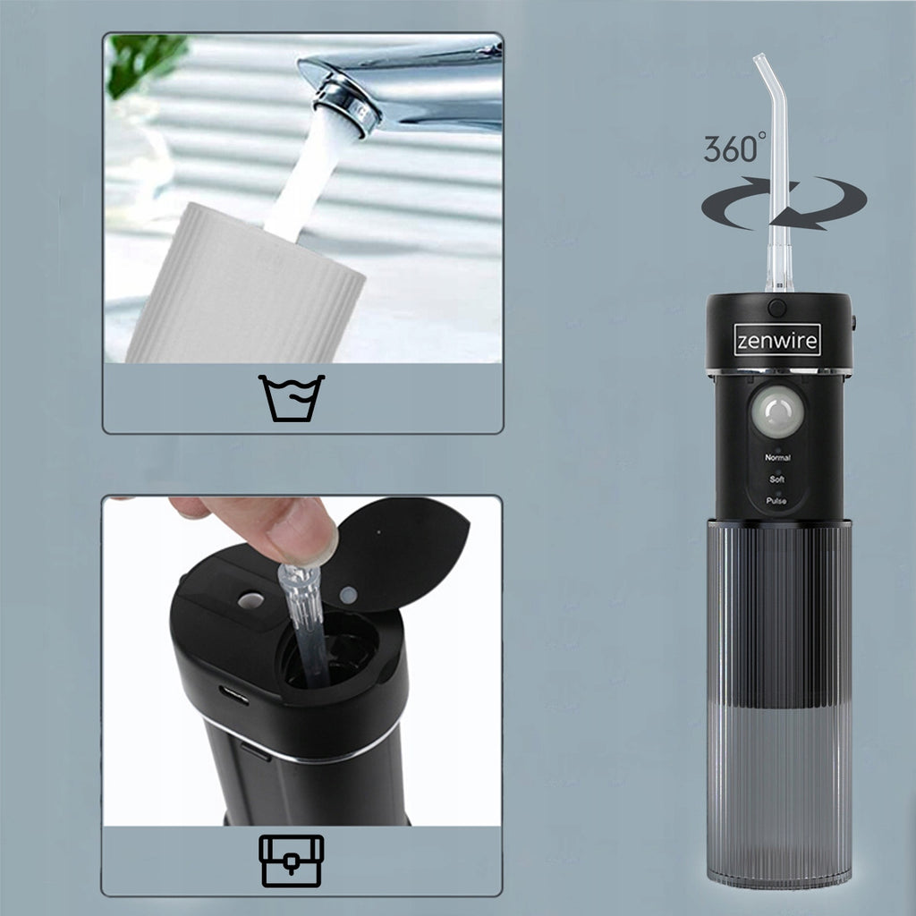 Irrigateur dentaire portable sans fil pour l'hygiène bucco-dentaire, modèle de voyage Zenwire WF309
