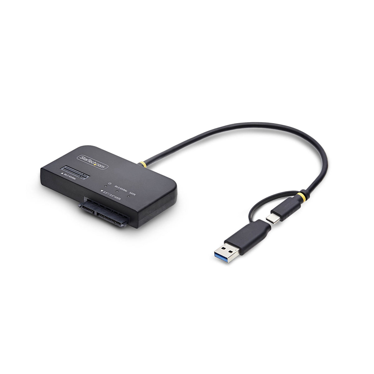StarTech.com Adaptateur USB-C/USB-A vers M.2 NVMe et SATA 2,5"/3,5", 10 Gbps, Lecteur SSD Externe Sans Outil, B+M/M-Key