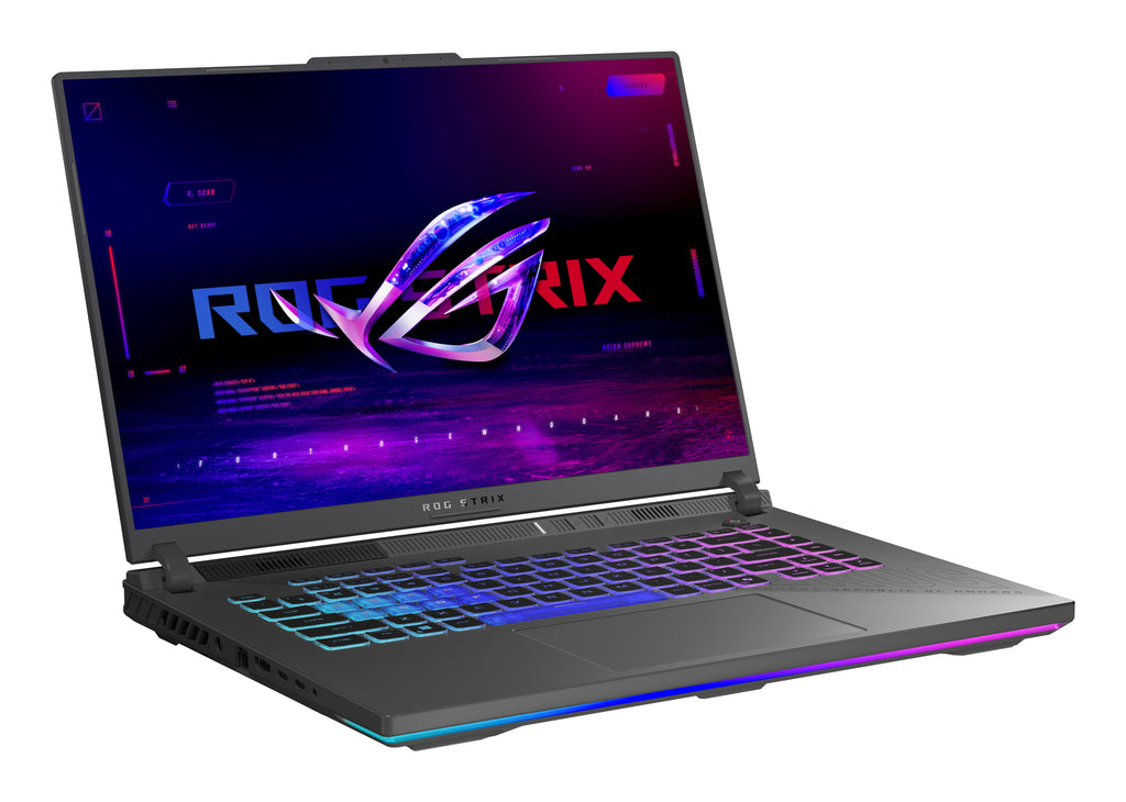 ASUS ROG Strix G16 G614PR-RV164W AMD Ryzen™ 9 8940HX Ordinateur portable 40,6 cm (16") WUXGA 16 Go DDR5-SDRAM 512 Go SSD NVIDIA GeForce RTX 5070 Ti Wi-Fi 6E (802.11ax) Windows 11 Home Gris QWERTZ Allemand - vue 2