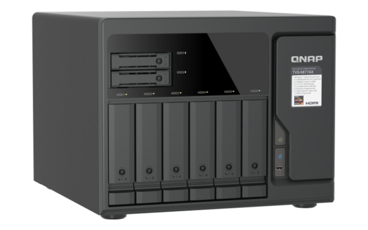QNAP TVS-H877AX NAS Tower AMD Ryzen™ 5 16 Go DDR5 QNAP QTS Noir