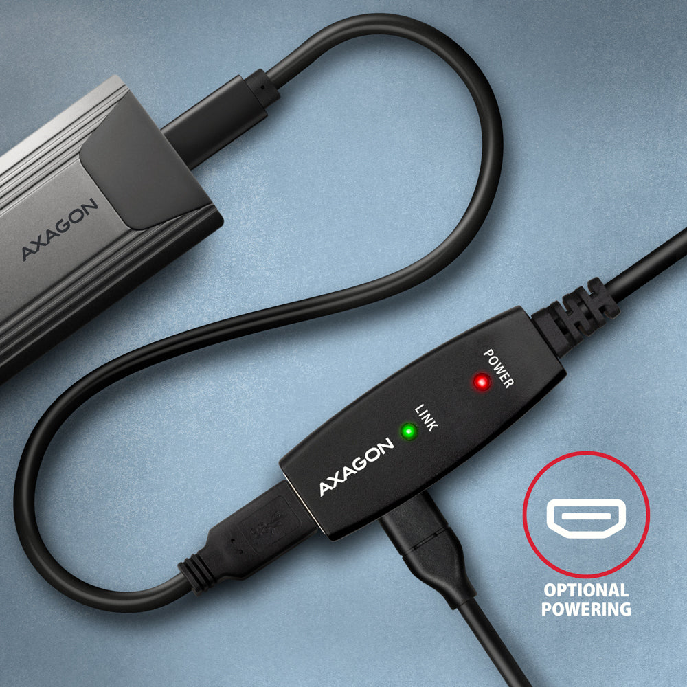 Axagon ADR-305 USB 3.2 Gen 1 A-M -> A-F active extension/repeater cable 5m - Kabel - Digital/Daten câble USB USB 3.2 Gen