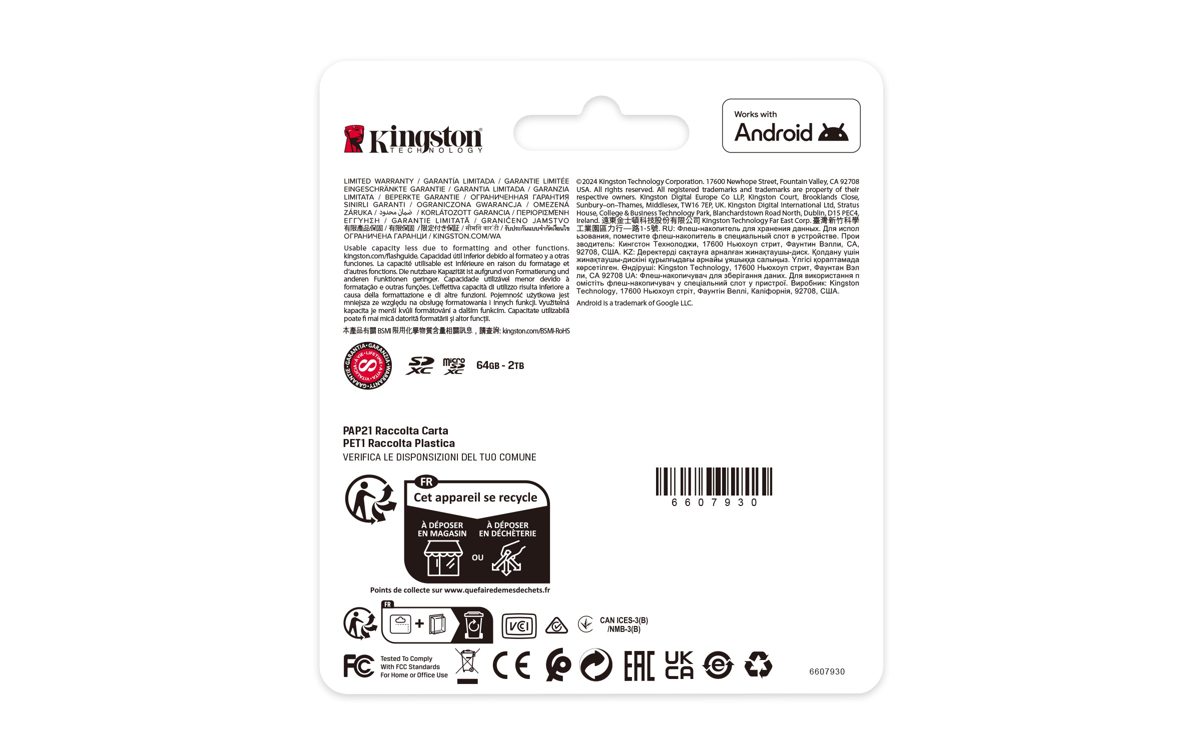 Kingston Technology 256 Go SDXC Canvas Select Plus Gen3 150 Mo/s C10 UHS-I U1 V10