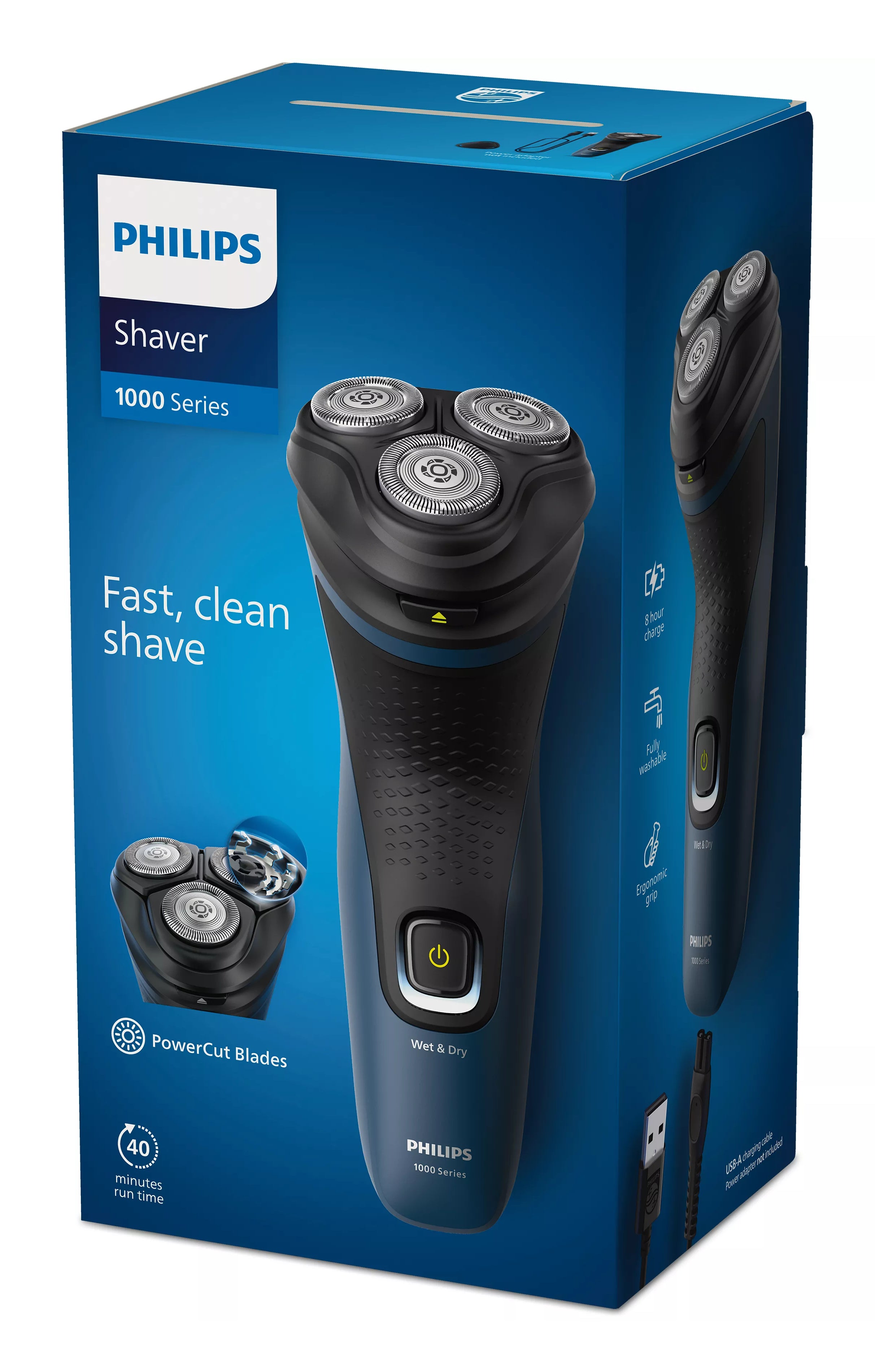 Philips S1151/00 rasoir pour homme Rasoir rotatif Noir, Bleu