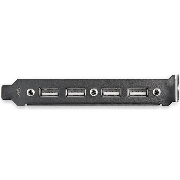 StarTech.com Équerre USB 4 ports, Adaptateur de Slot USB 2.0 A Femelle
