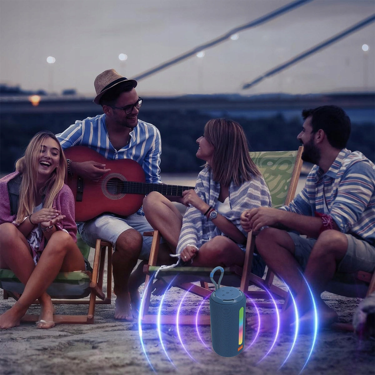 Enceinte Bluetooth portable sans fil avec radio FM, chaîne stéréo et lecteur MP3, 26 W, Zenwire BS-09