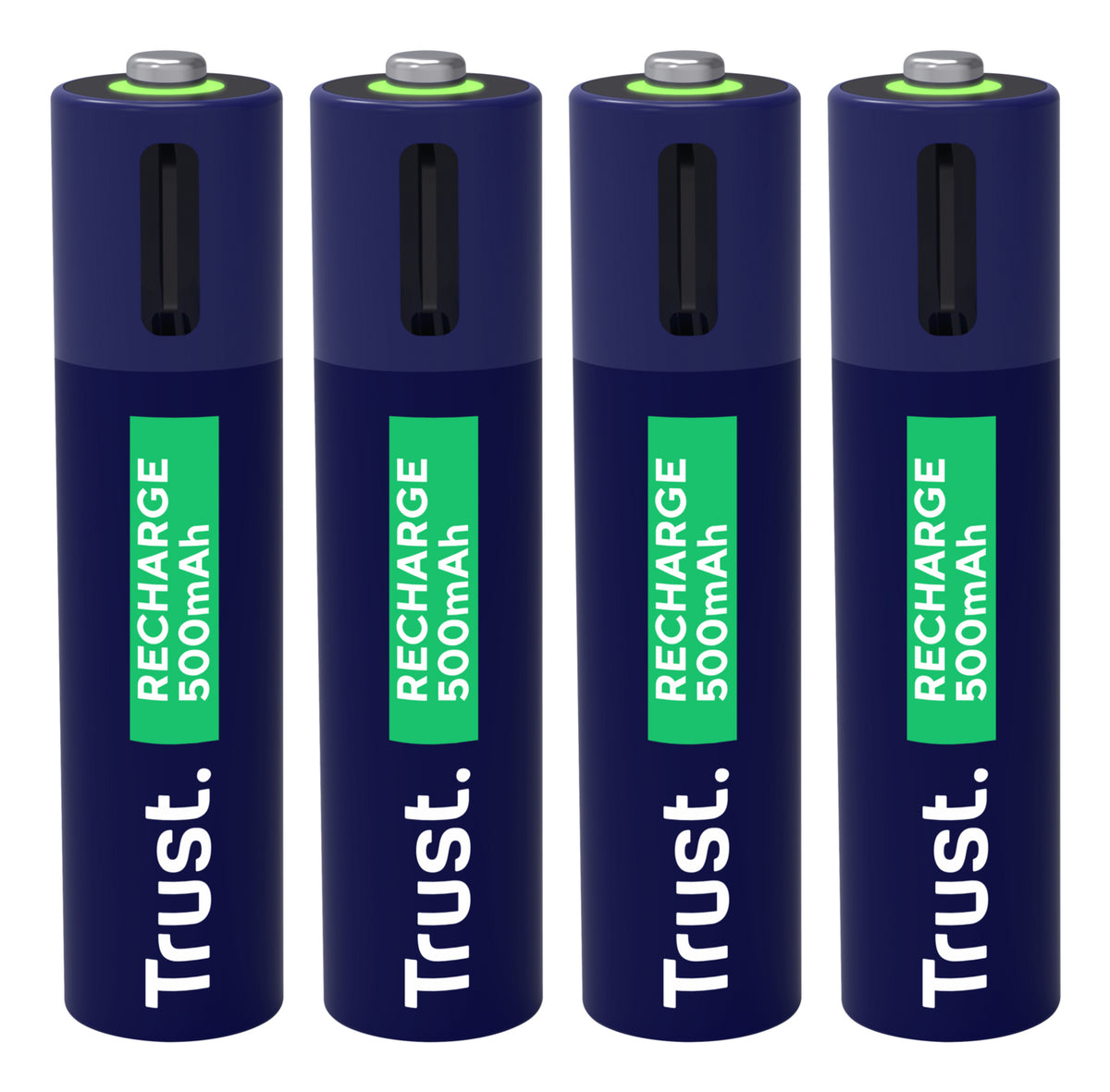 Trust 25671 Batteries Rechargeables AAA avec Câble USB-C 4-en-1