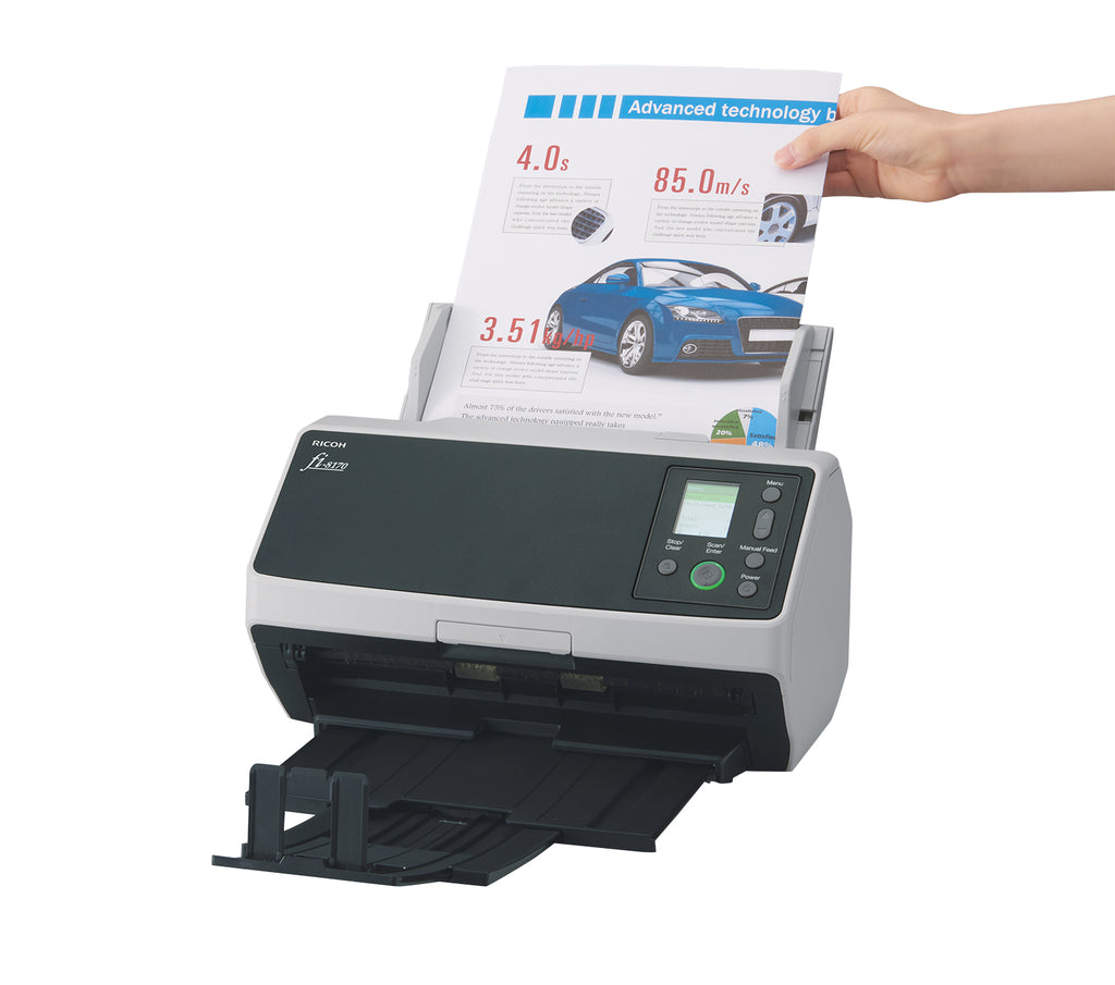 Ricoh fi-8170 Scanner avec Chargeur Automatique de Documents (ADF) et Manuel, 600 x 600 DPI, A4, Noir et Gris