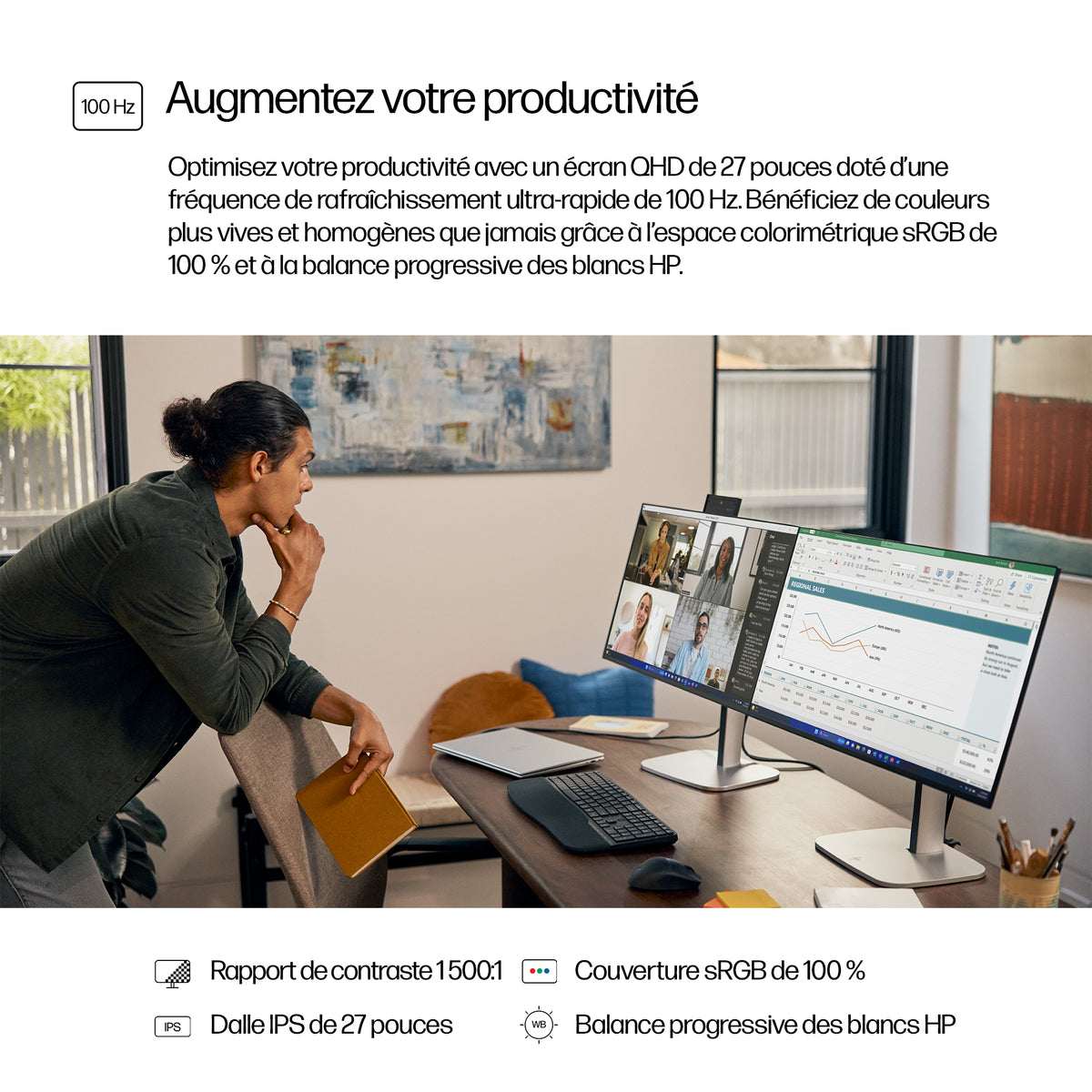 HP Series 5 Pro Écran QHD 27 pouces 527pq Sans PVC