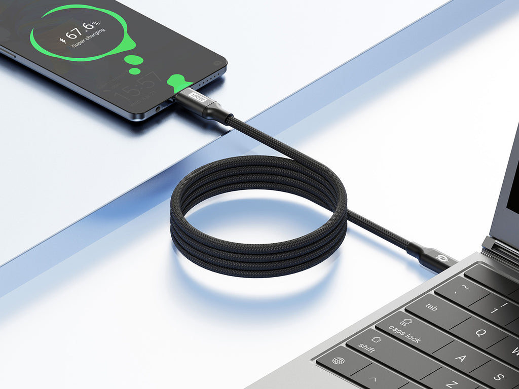 Conceptronic ETTA09B12 câble USB USB 2.0 1,2 m USB C 0,48 Gbit/s 100 W Noir