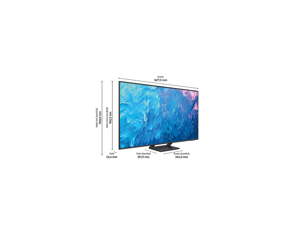 Samsung GQ75Q70CAT 190,5 cm (75") 4K Ultra HD Smart TV Wifi Gris, Titane