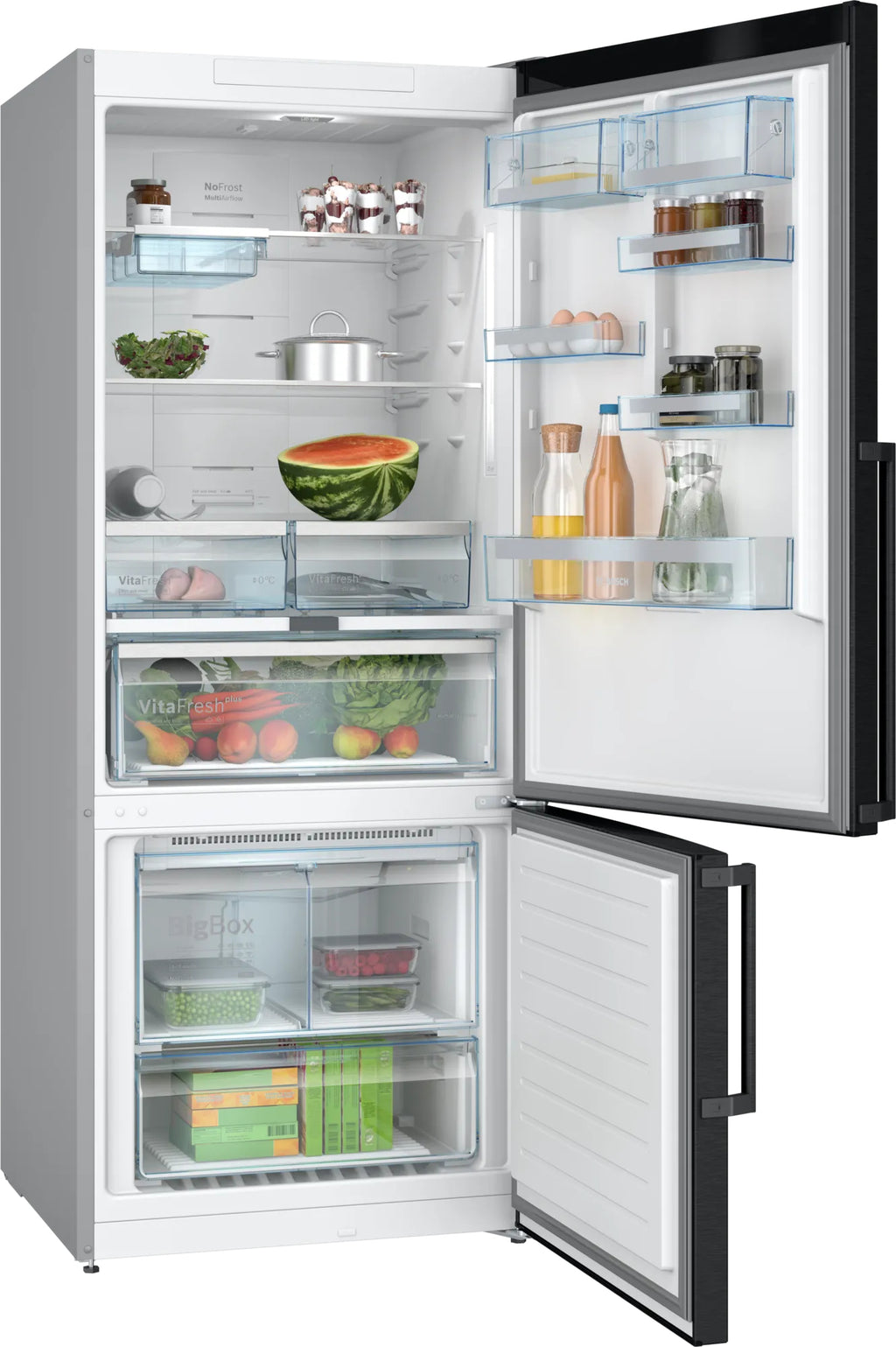 Bosch Bosch Serie 6 KGN76AXDR réfrigérateur-congélateur Pose libre 406 L Noir