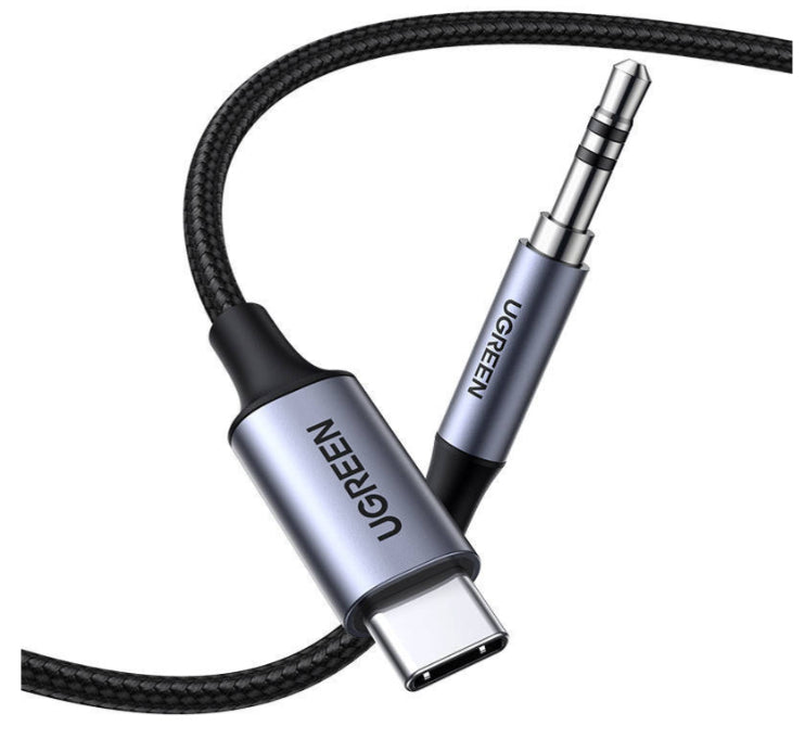 Ugreen CM450 câble audio 1 m 3,5mm USB Type-C Noir