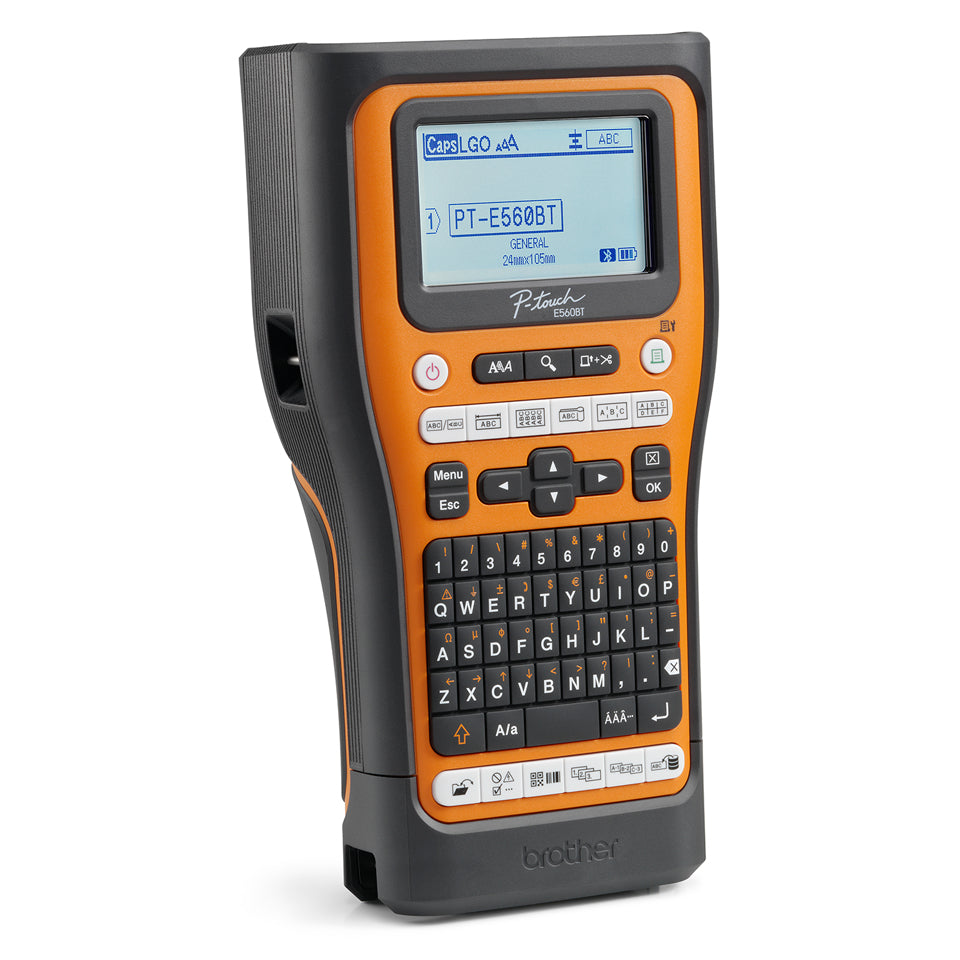 Brother PT-E560BTSP imprimante pour étiquettes Transfert thermique 180 x 180 DPI 30 mm/sec Avec fil &sans fil HSE/TZe Bl