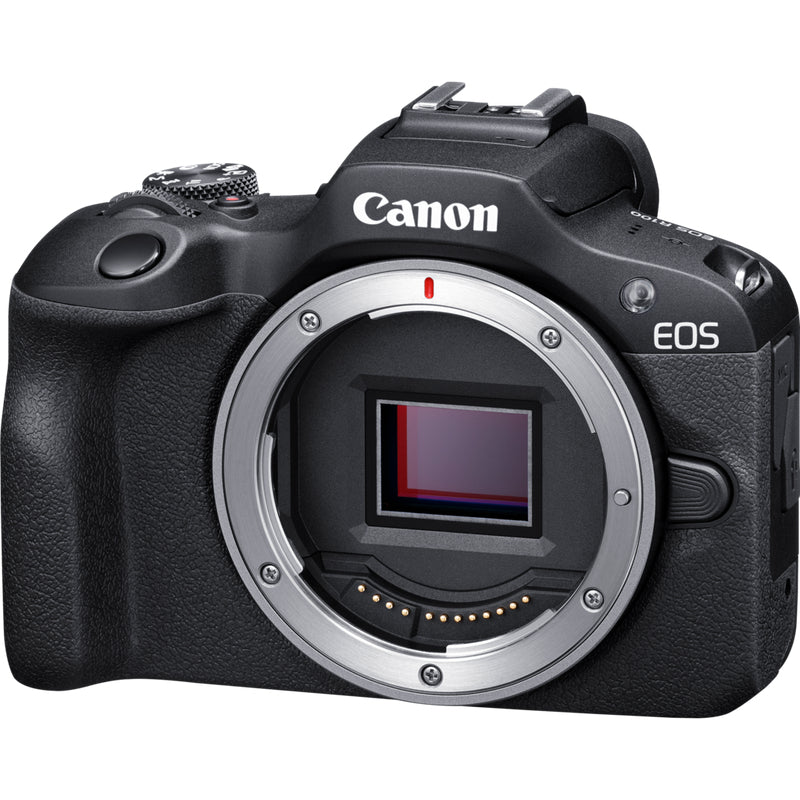 Canon EOS R100 avec Objectifs RF-S 18-45mm F4.5-6.3 IS STM et RF 75-300mm F4-5.6, MILC 24,1 MP CMOS, Noir
