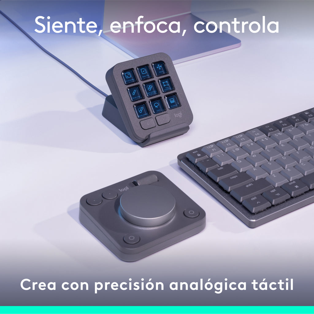 Logitech Master Series MX Creative Console Tastatur og drejeskive sæt RGB Kablet