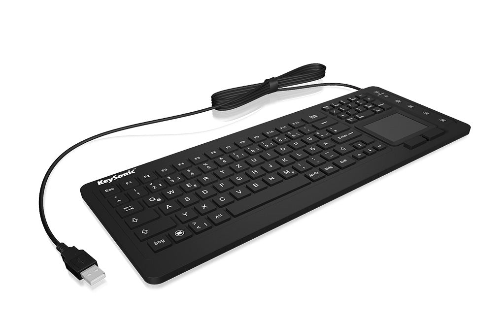 Clavier Industriel KSK-6231 INEL USB QWERTY Anglais Américain, Noir