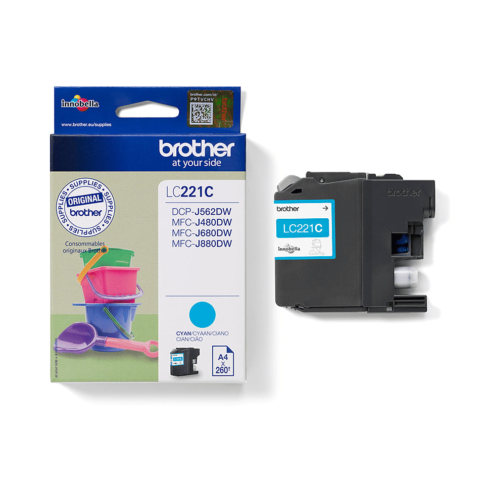Brother LC221C cartouche d'encre 1 pièce(s) Original Cyan