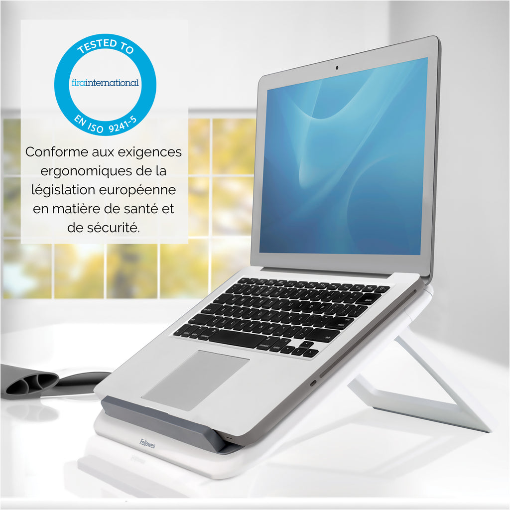Fellowes Support QuickLift pour Ordinateur Portable I-Spire Series, Blanc