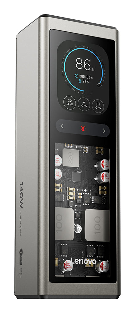 Lenovo G0A3140WWW Batterie Externe 20000 mAh, 140W, Or et Gris