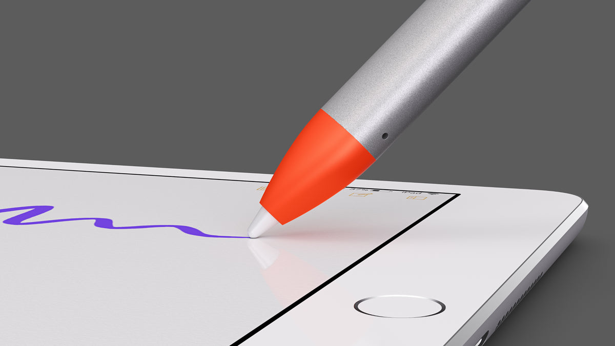 Logitech Crayon Stylet Numérique, Gris et Orange