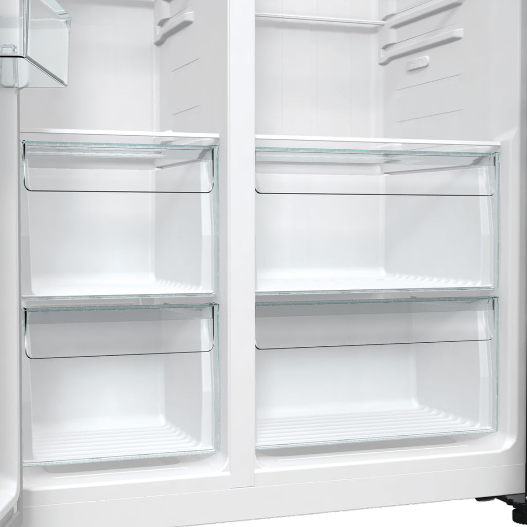 Gorenje NRR9185EABXLWD frigo américain Pose libre 547 L Noir, Acier inoxydable