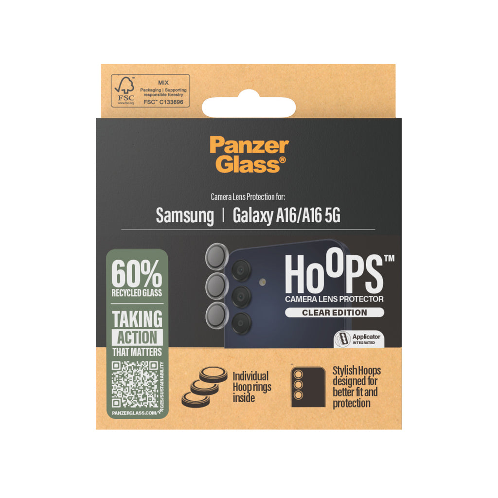 PanzerGlass ® Hoops® Camera Lens Protector Transparent Samsung Galaxy A16 | A16 5G Protection d'écran transparent 1 pièce(s)