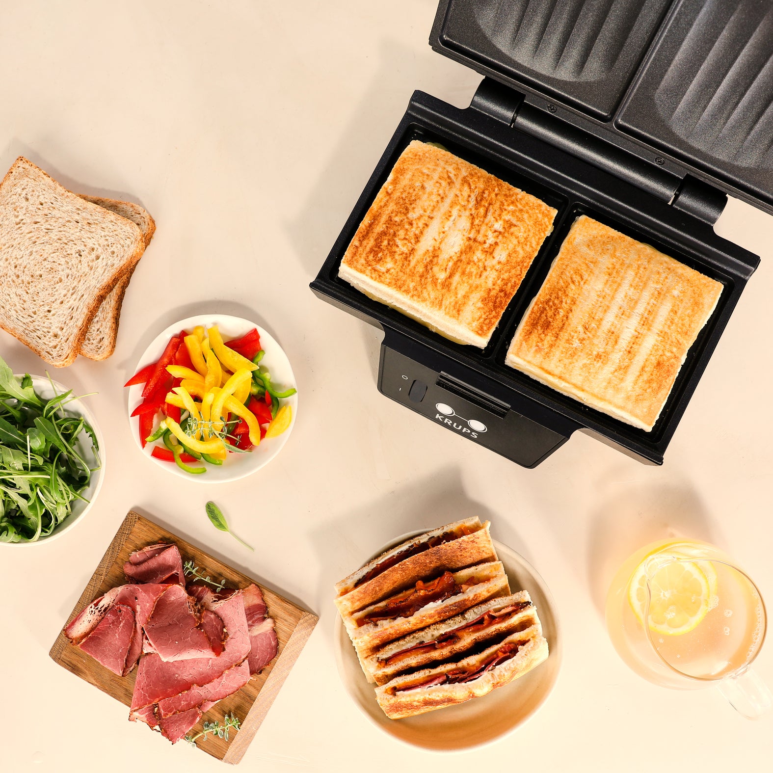 Krups FDK Iconic FDK462 gaufrier et appareil à croque-monsieur 850 W Noir