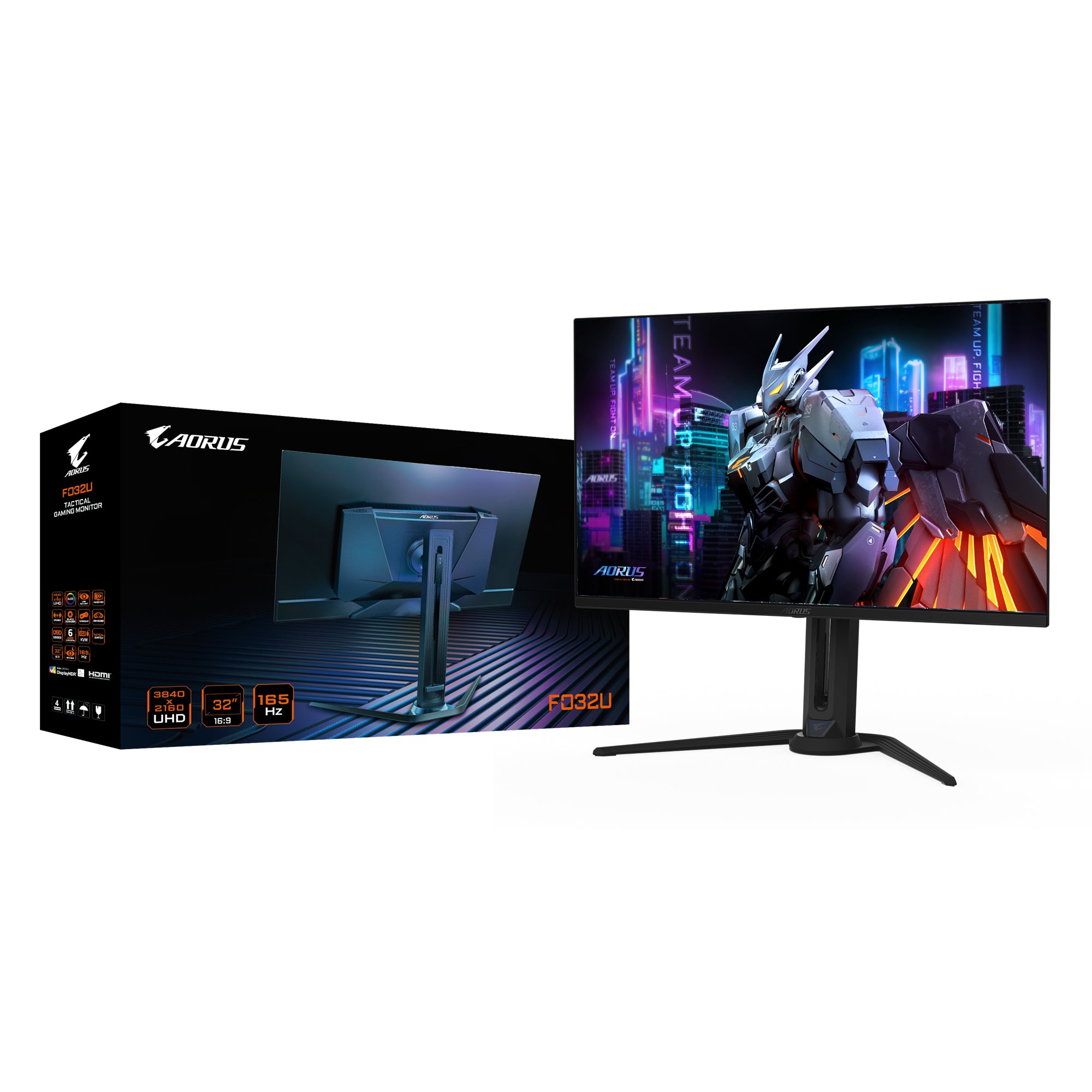 GIGABYTE AORUS FO32U 31,5” Moniteur de jeu UHD - 3840 x 2160 (UHD), 165Hz, 0,03ms, 250 cd/m², FreeSync Premium Pro, DisplayHDR True Black 400, HDMI 2.1, DisplayPort 1.4