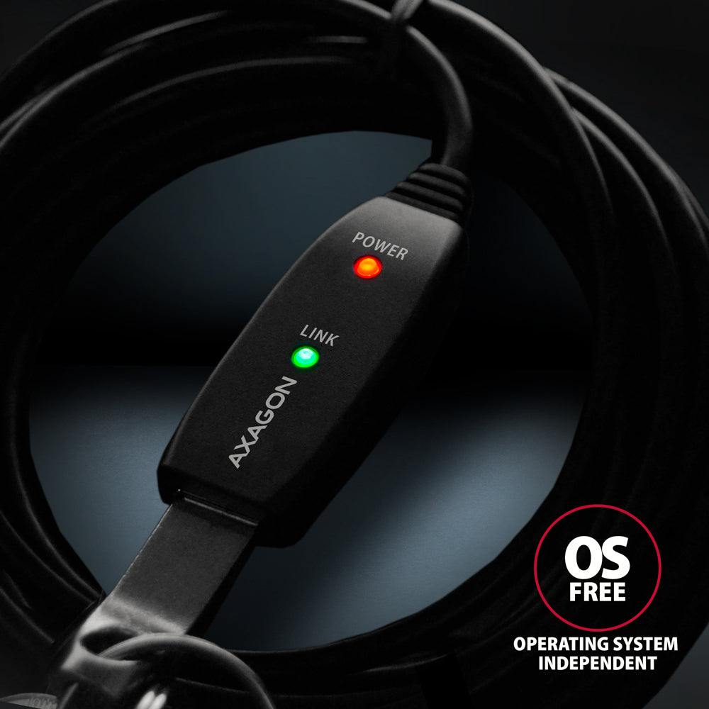 Axagon ADR-207 câble USB USB 2.0 7,5 m USB A 0,48 Gbit/s Noir