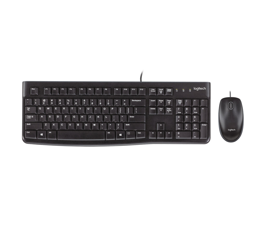 Logitech MK120 Ensemble Clavier et Souris Filaire, Disposition Nordique