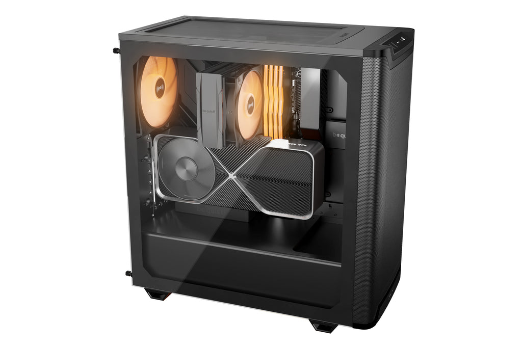 be quiet! Pure Base 501 Noir | Boîtier PC vitré, Mini ATX / Micro ATX / ATX, 4 ventilateurs Light Wings LX PWM, ARGB