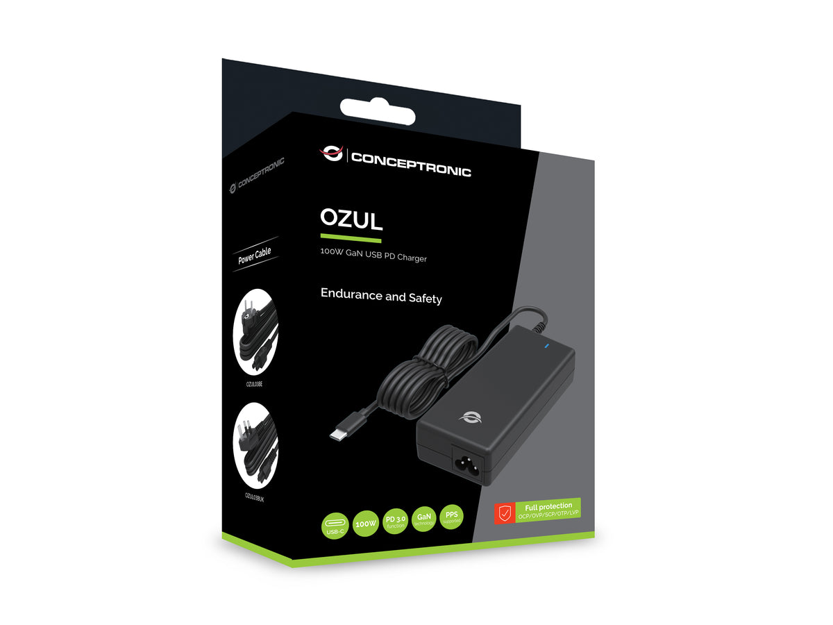 Conceptronic OZUL03BE Adaptateur de Puissance et Onduleur Intérieur 100W Noir