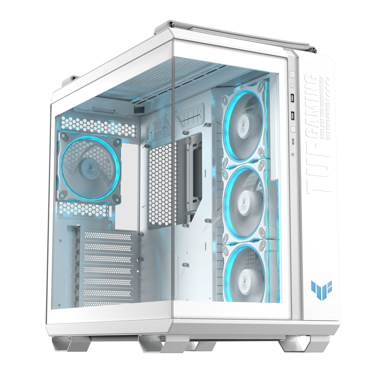 ASUS TUF GAMING GT502 Horizon TG ARGB White Midi Tower Blanc