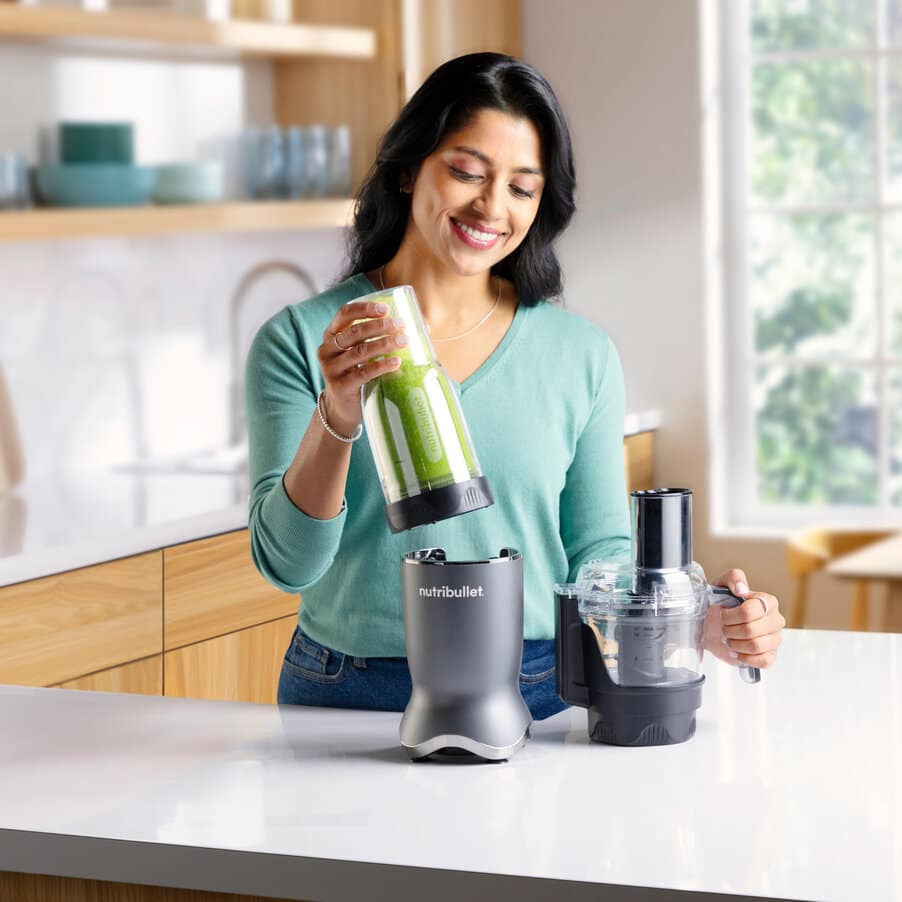 NutriBullet NB1224DG Mélangeur de Table 1200 W, 0,9 L, Gris Foncé