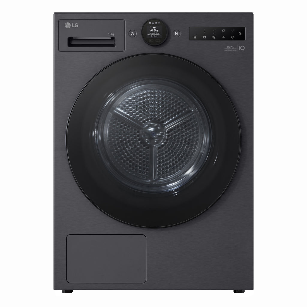 LG RHX7010TBB sèche-linge Pose libre Charge avant 10 kg Noir