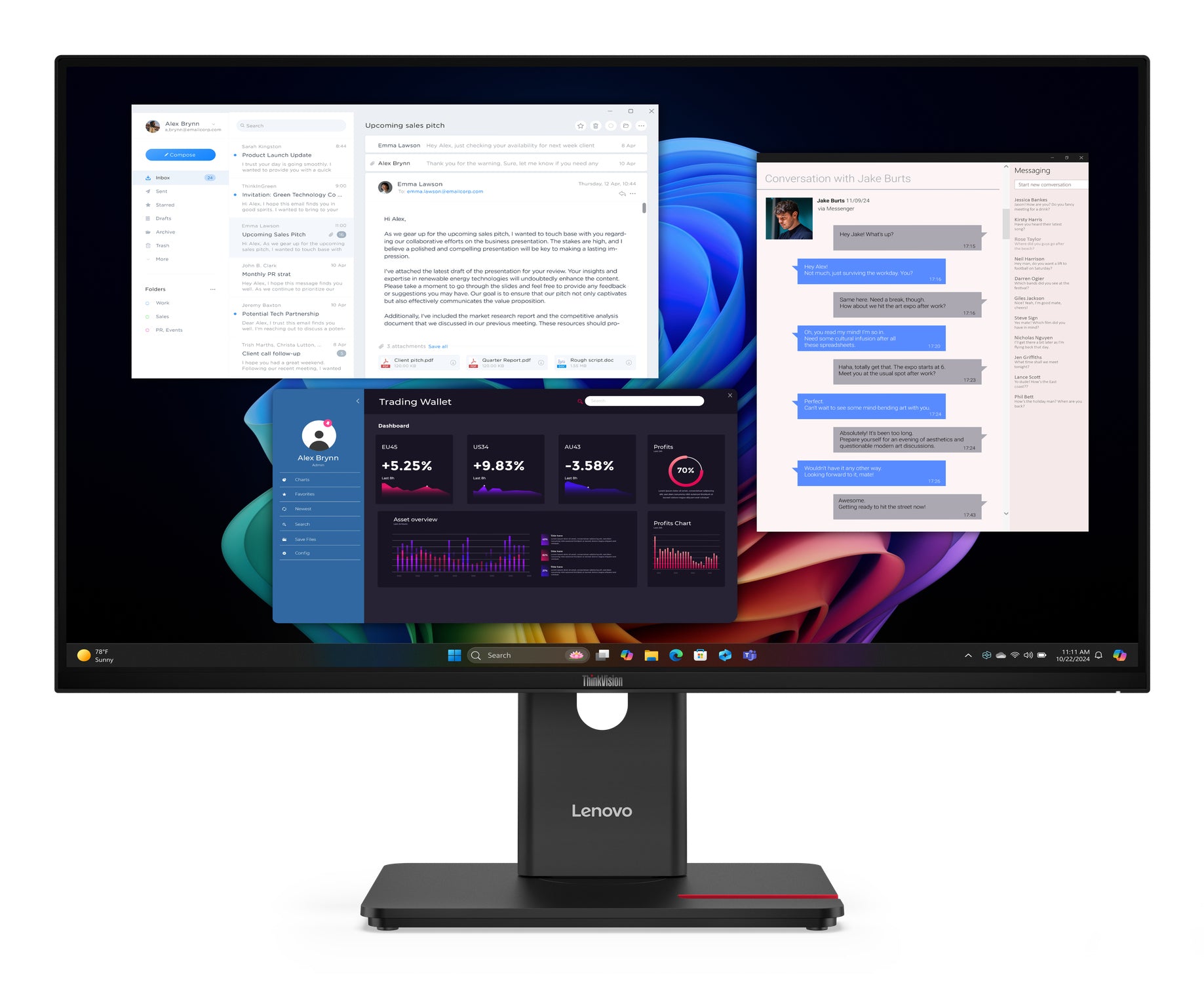 Lenovo ThinkVision T27UD-40 Moniteur