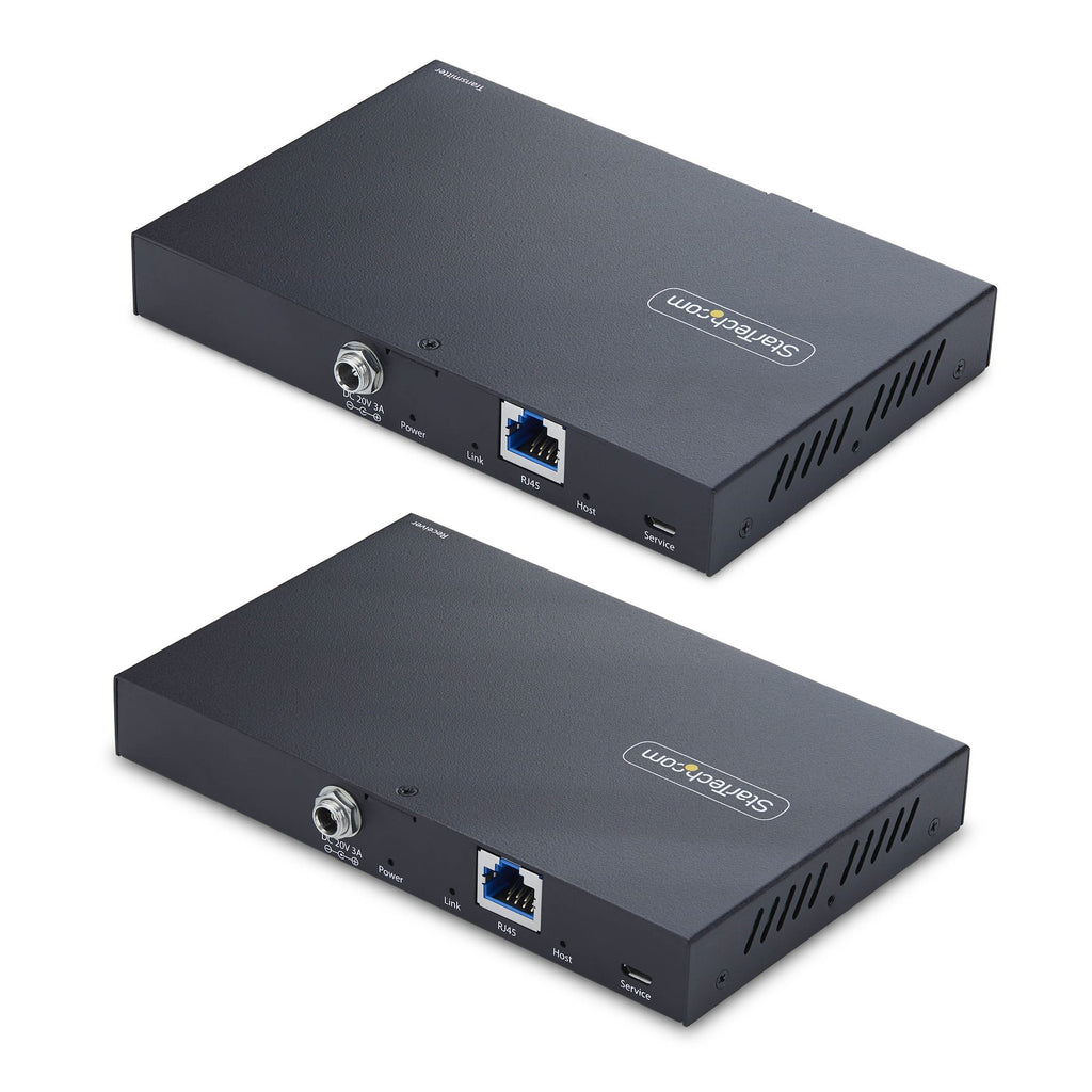 StarTech.com Extension USB 3.0 vers Ethernet 4 Ports jusqu'à 100m via RJ45 Cat6a/Cat7/Cat8, Hub 4xUSB-A 5 Gbps, TAA
