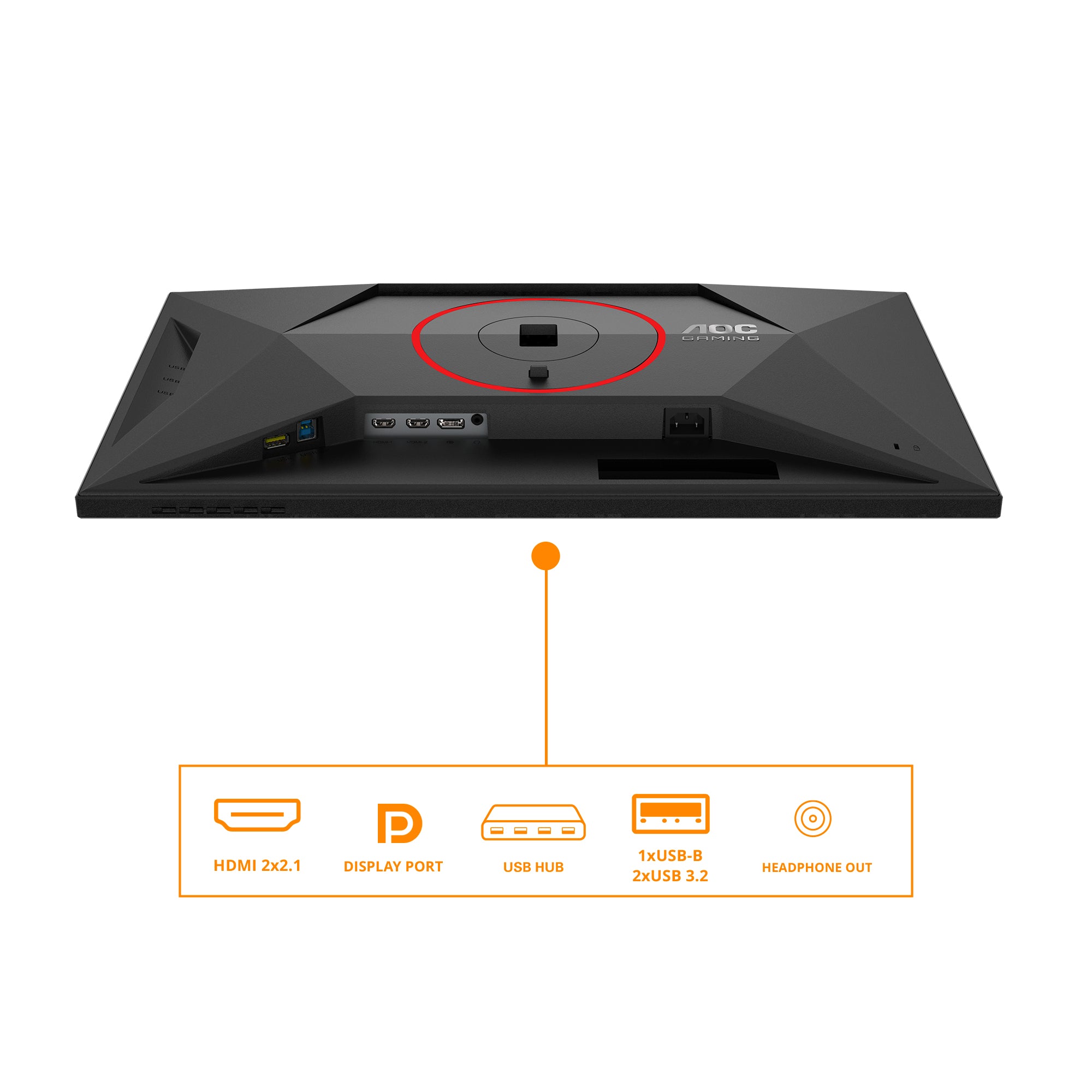 AOC G4 Q27G4SRU écran plat de PC 68,6 cm (27") 2560 x 1440 pixels Quad HD LED Noir, Rouge