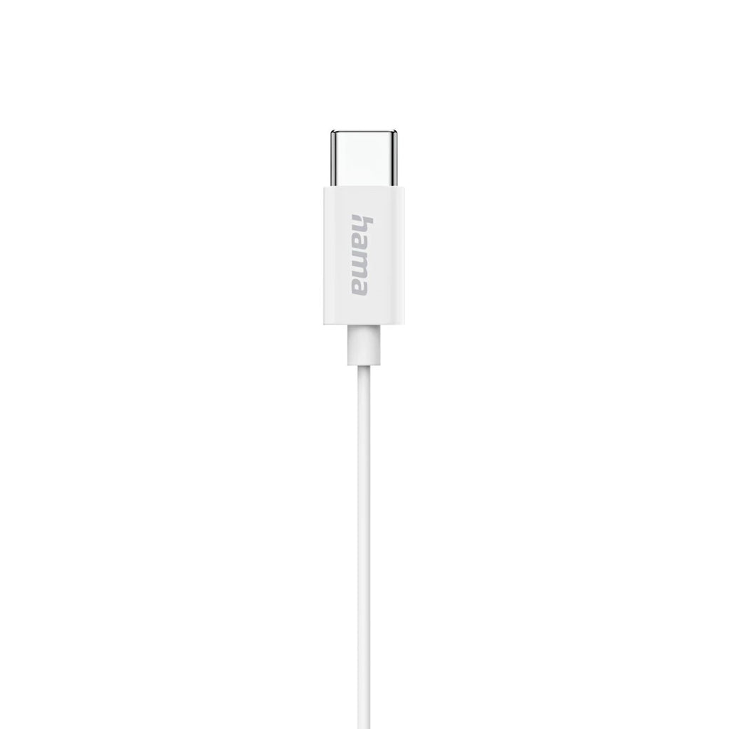 Hama Classy Casque Filaire USB Type-C pour Appels et Musique, Blanc