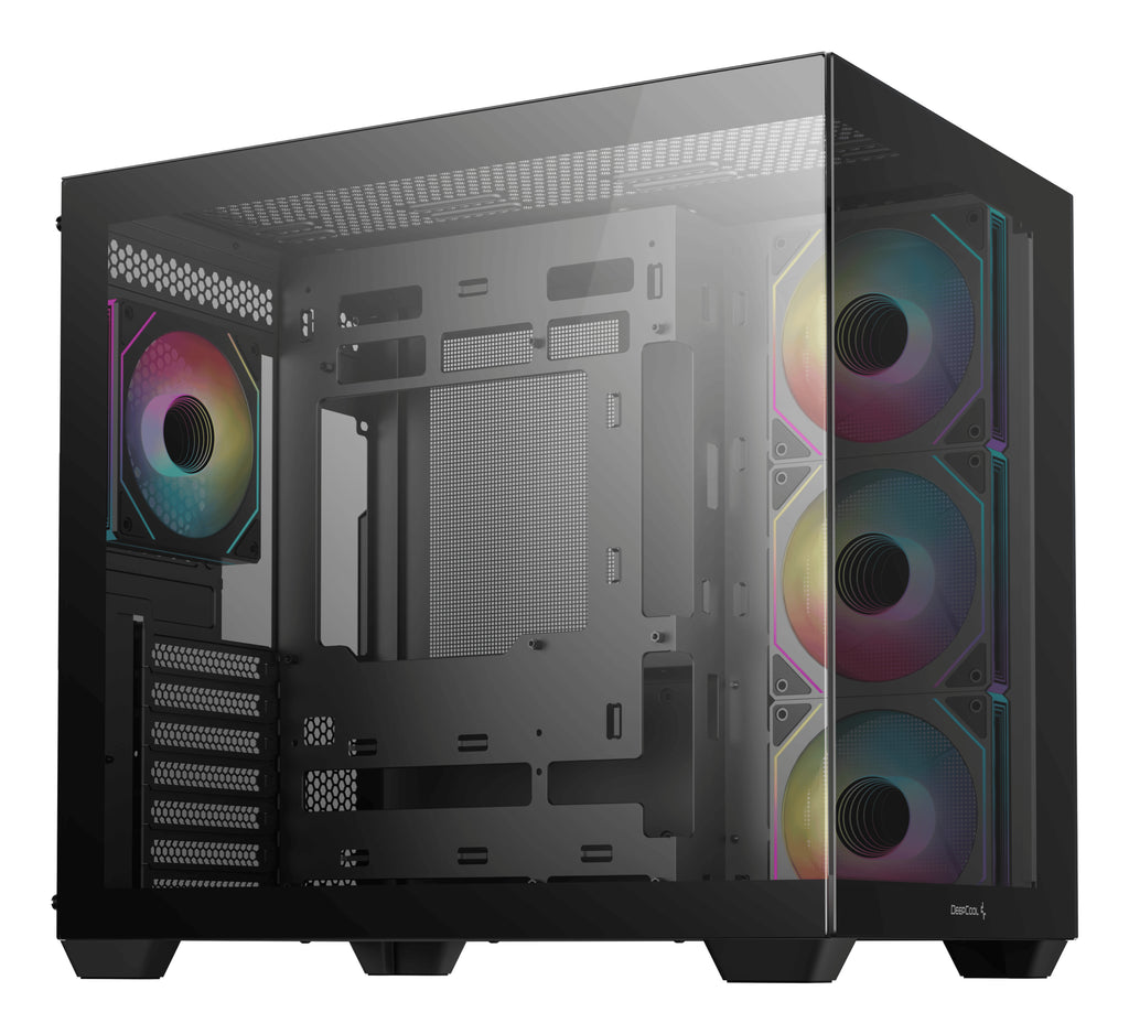 [AI generated title] Deepcool Cg530 Gaming Kabinet Med Rgb Belysning
