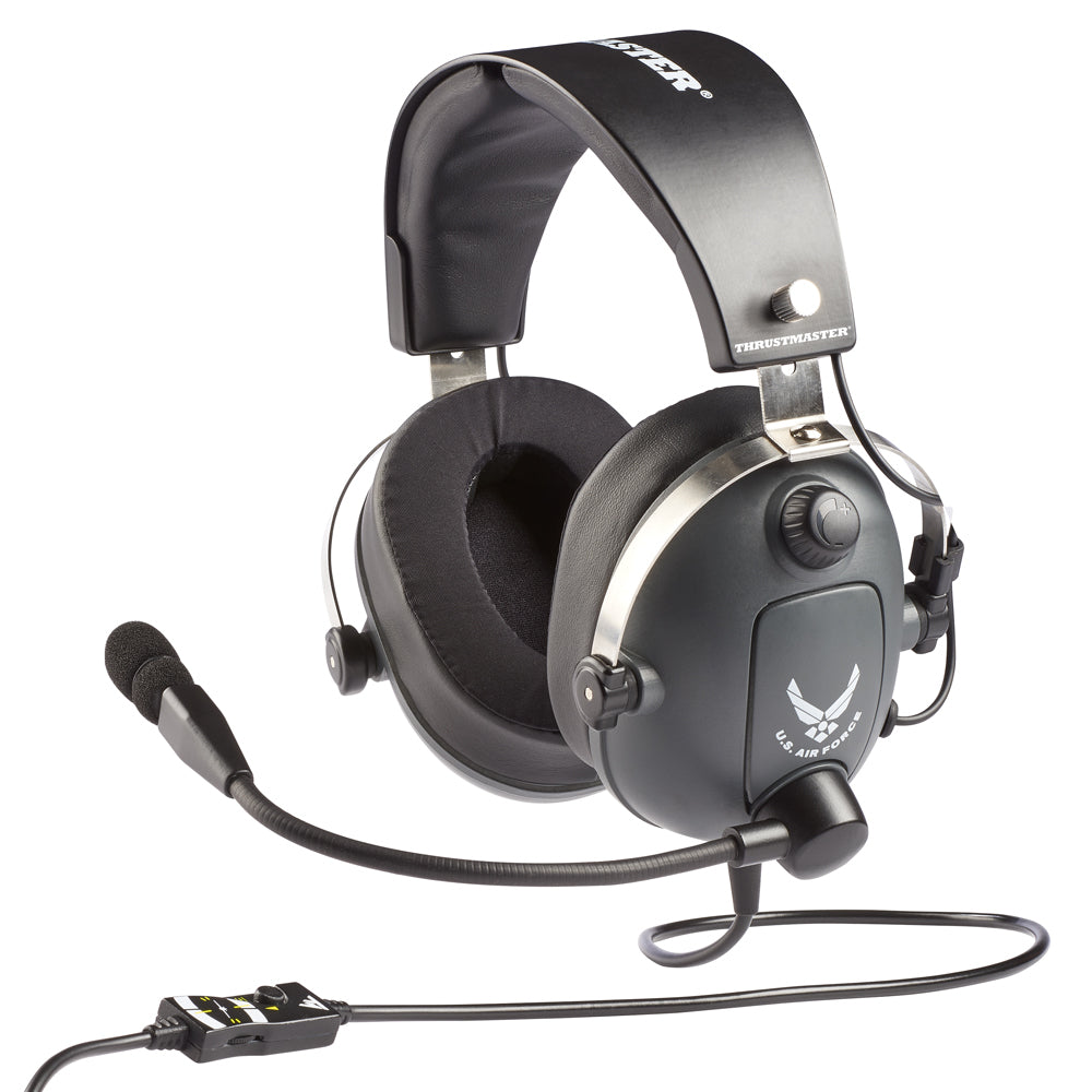 Thrustmaster T.Flight U.S. Air Force Casque Aviation avec Fil, Noir et Gris