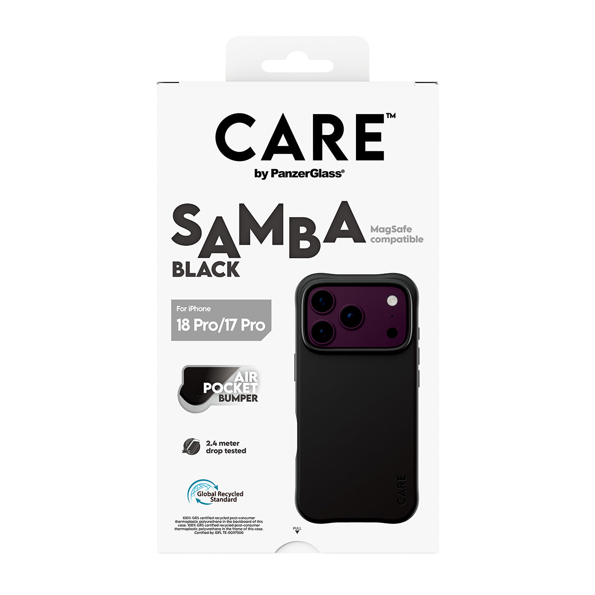 PanzerGlass CARE™ by ® Samba Case Black w. MagSafe iPhone 2026 Pro | 17 Pro coque de protection pour téléphones portable