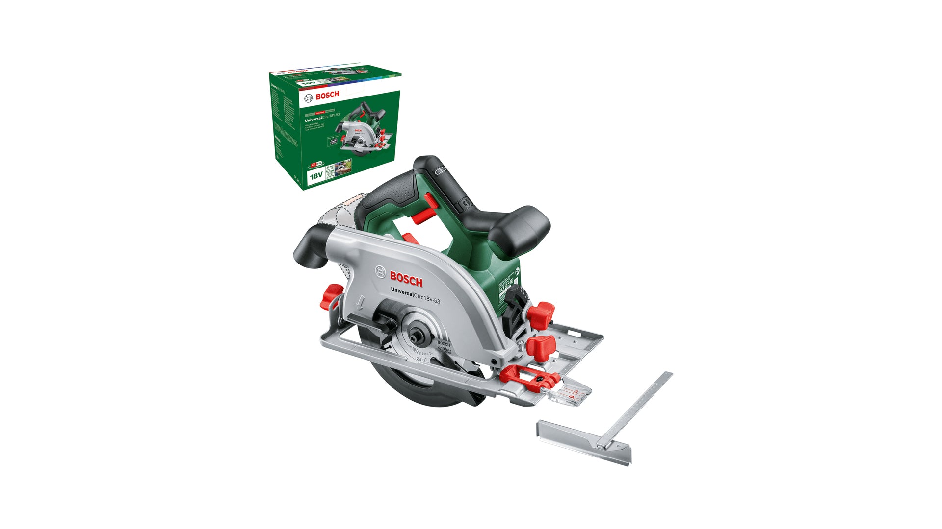 Bosch Bosch Circ 18V-53 16 cm Noir, Vert 4300 tr/min