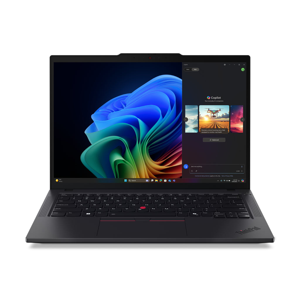 Lenovo ThinkPad T14 Gen 6 (AMD) Copilot+ PC AMD Ryzen AI 5 340 Ordinateur portable 35,6 cm (14") WUXGA 16 Go DDR5-SDRAM 512 Go SSD Wi-Fi 7 (802.11be) Windows 11 Pro Allemand Noir