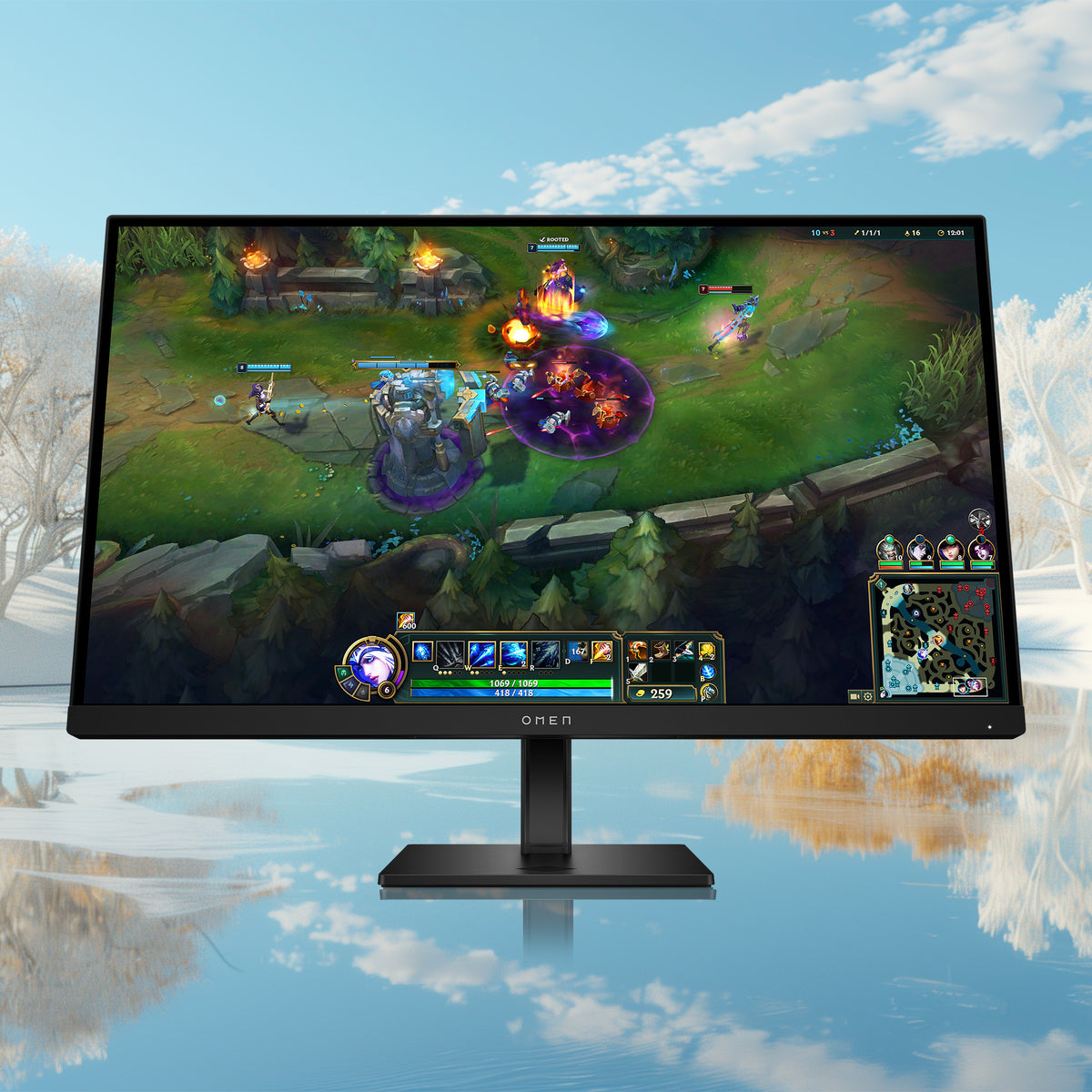HP OMEN AV4K1E9#ABB écran plat de PC 68,6 cm (27") 1920 x 1080 pixels Full HD LCD Noir