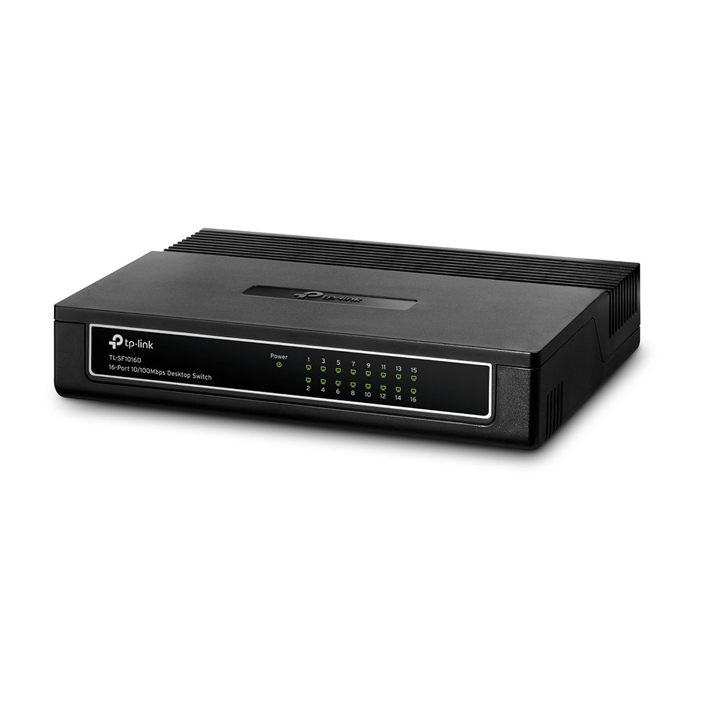 TP-Link TL-SF1016D Switch Ethernet Non-géré 16 Ports Fast Ethernet 10/100, Noir