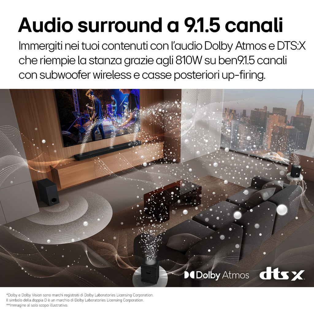 LG S95TR Noir 9.1.5 canaux 810 W