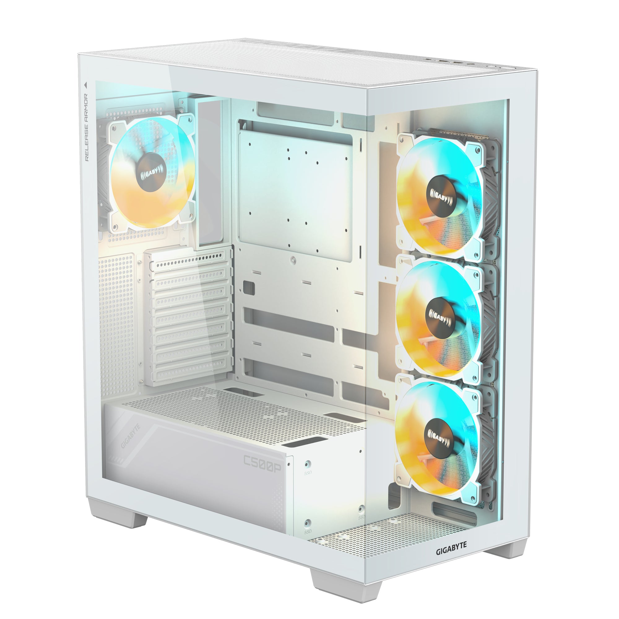 GIGABYTE C500 PANORAMIC STEALTH Midi Tower Blanc